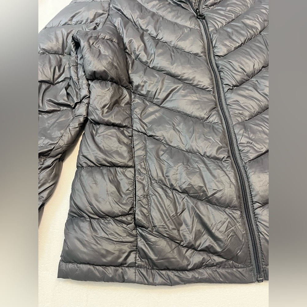 Calvin Klein Women's Charcoal Gray Packable Lightweight Down Puffer Jacket L - Picture 2 of 15